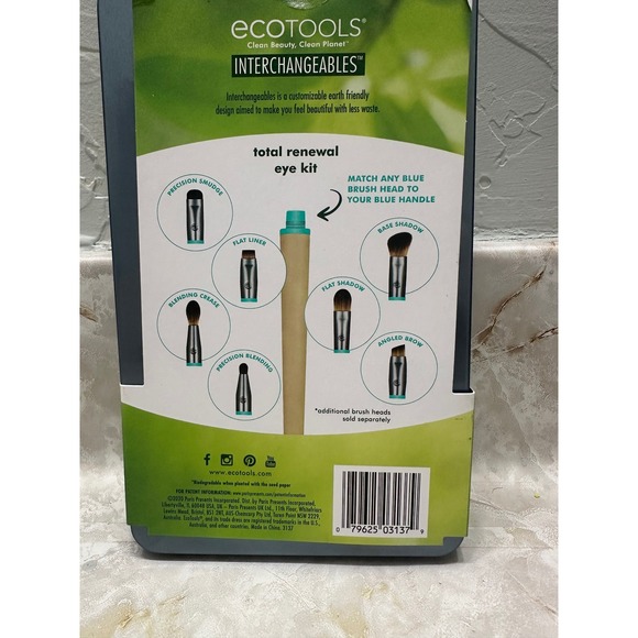 EcoTools Interchangeables Total Renewal Eye Kit 7 Brush Heads Vegan - Picture 1 of 3